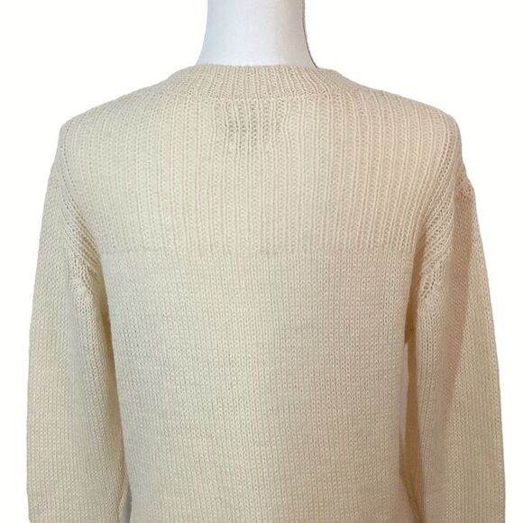 ISABEL MARANT ETOILE Women’s 38 (M) Wool Alpaca Pullover Sweater Side Vent Cream - Picture 8 of 14